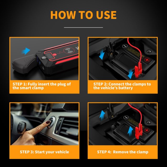 Utrai Jstar 4 - 12V 2500A starthulp - 24000mAH powerbank - Afbeelding 6