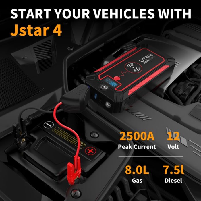 Utrai Jstar 4 - 12V 2500A starthulp - 24000mAH powerbank - Afbeelding 3