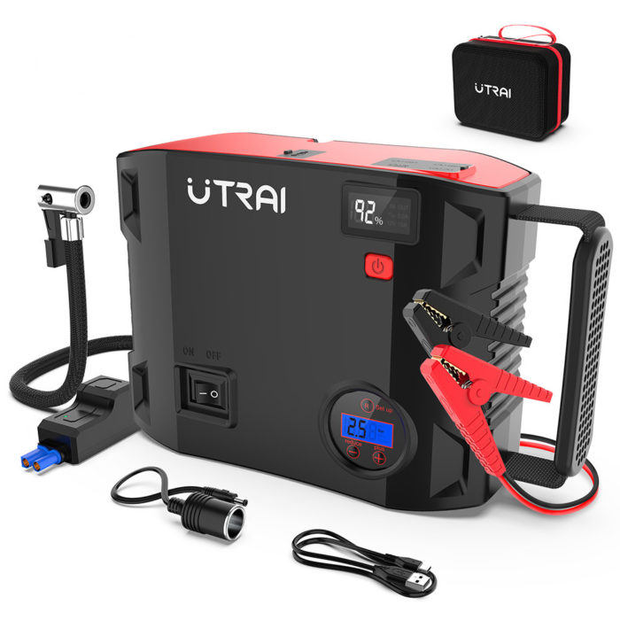Utrai Jstar 5 - 12V 2000A starthulp - 24000mAH powerbank - 150PSI luchtcompressor