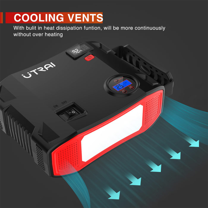 Utrai Jstar 5 - 12V 2000A starthulp - 24000mAH powerbank - 150PSI luchtcompressor - Afbeelding 15
