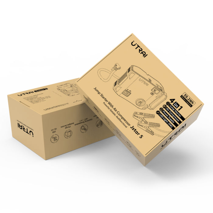 Utrai Jstar 5 - 12V 2000A starthulp - 24000mAH powerbank - 150PSI luchtcompressor - Afbeelding 6