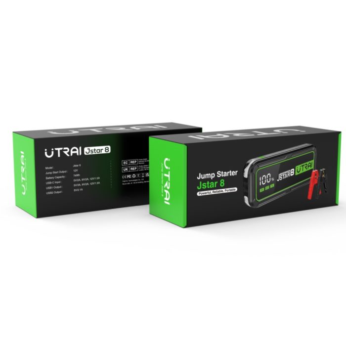 Utrai Jstar 8 - 12V 3000A starthulp - 20000mAH powerbank - Afbeelding 9