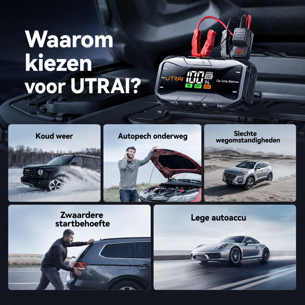 Belangrijkste voordelen van de UTRAI JS-10 jumpstarter