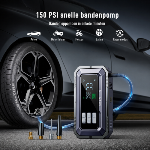 UTRAI JS-30 jumpstarter met digitale bandenpomp en display