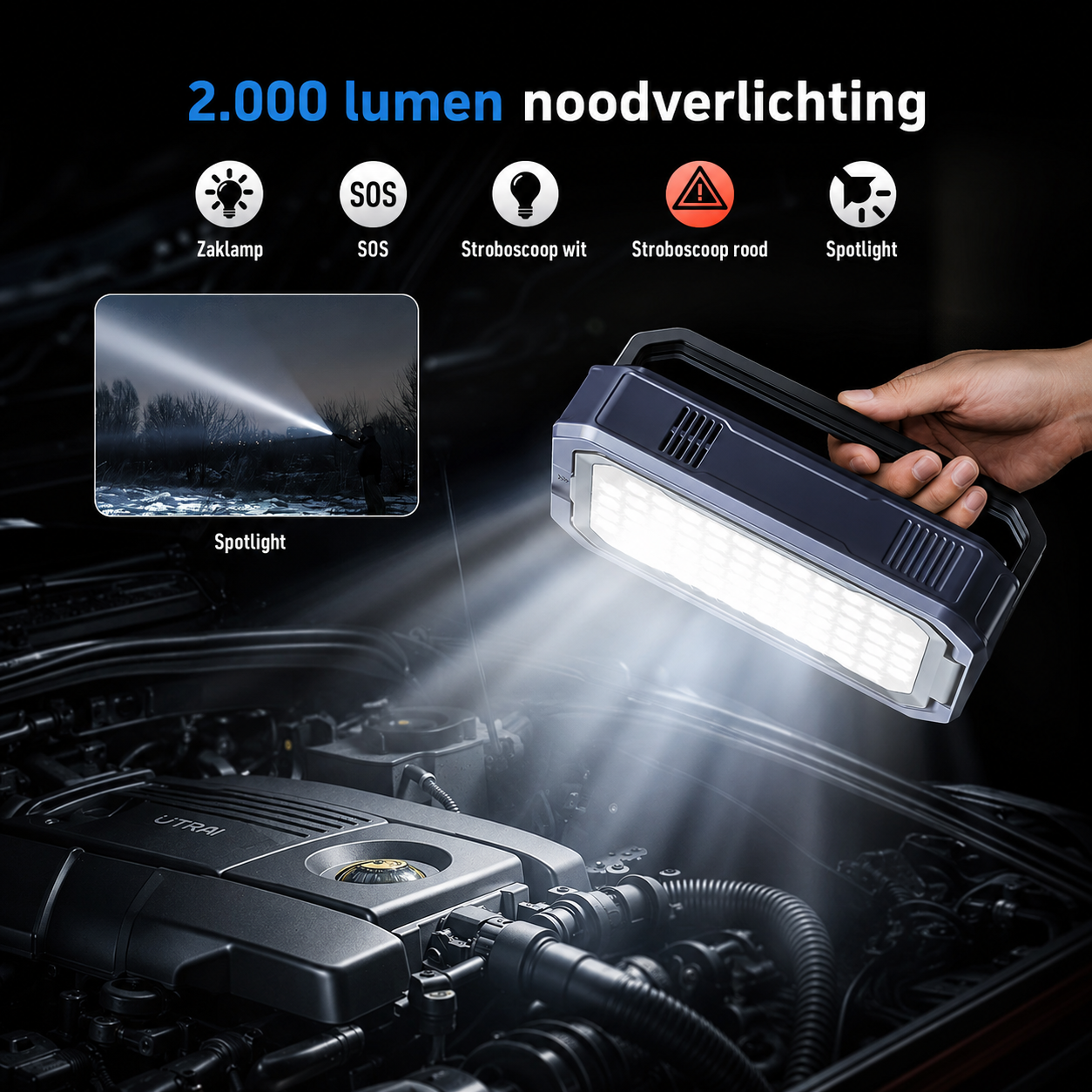 UTRAI JS-30 met krachtige ingebouwde noodlamp