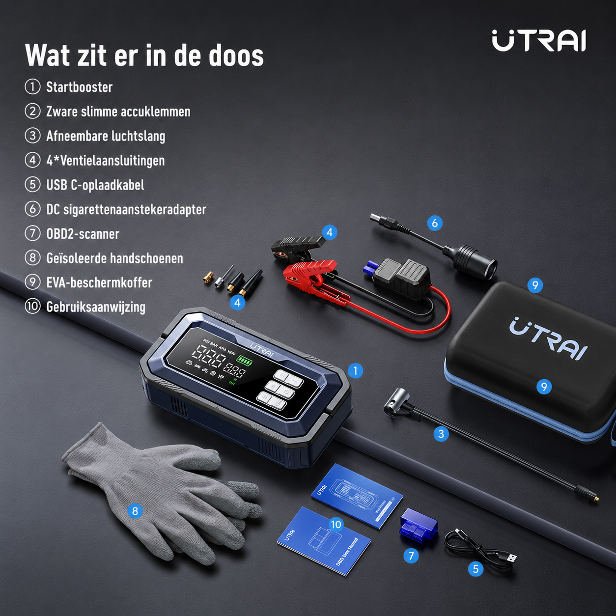 UTRAI JS-30 met alle meegeleverde onderdelen en accessoires