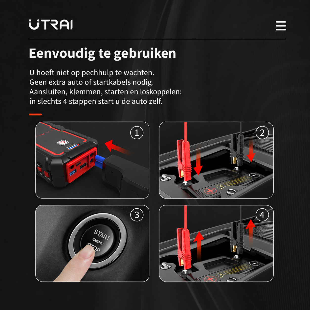 Stappenplan voor het aansluiten en gebruiken van de UTRAI JS-One