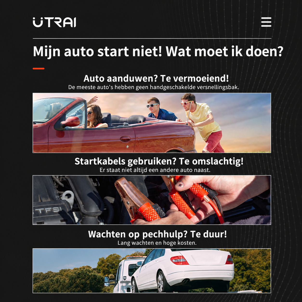Toepassingen van de UTRAI JS-One bij autopech