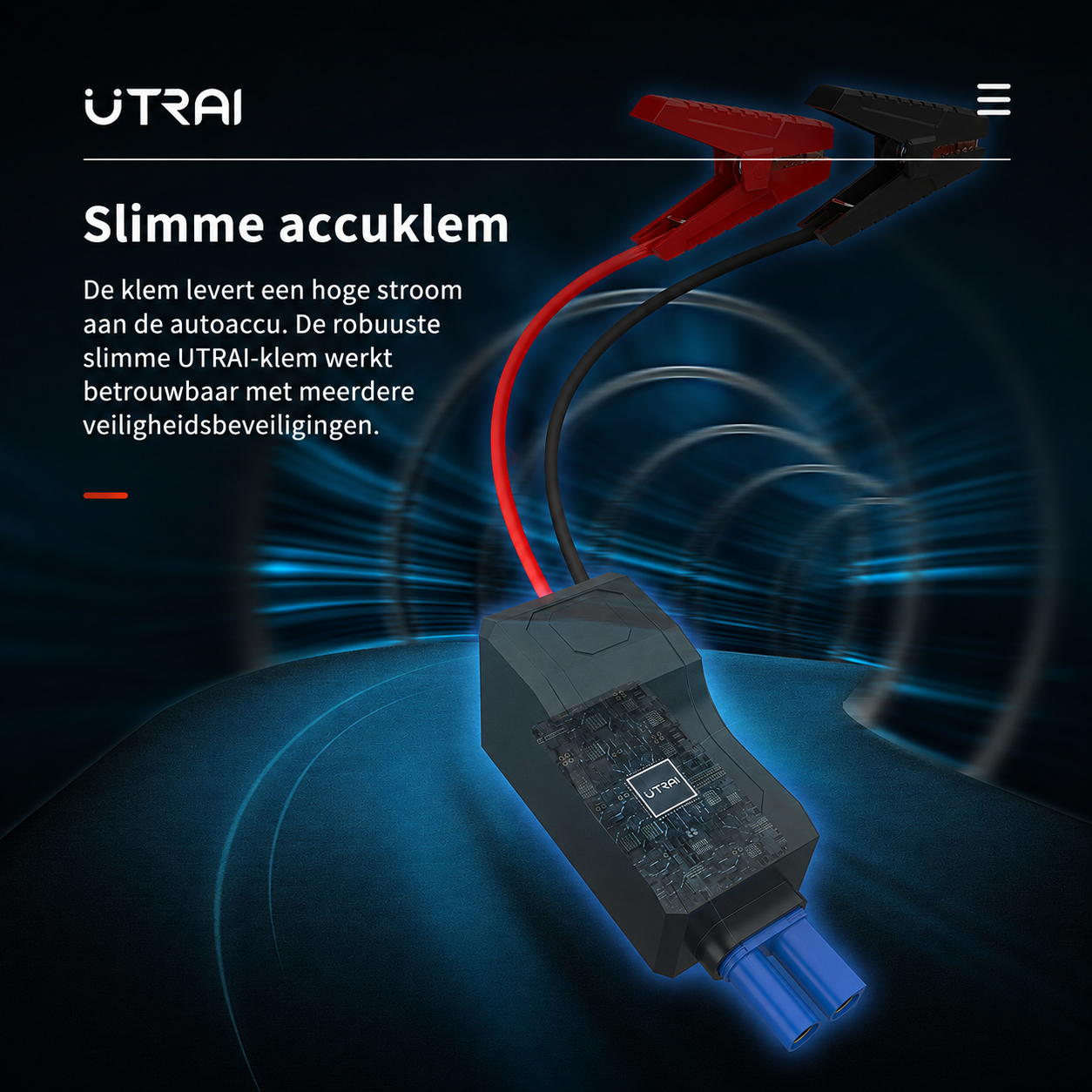 Veiligheidsfuncties van de slimme accuklemmen van de UTRAI JS-One